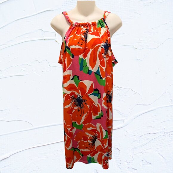 TRINA TURK floral tropical botanical mini halter dress - Size S - Picture 2 of 5